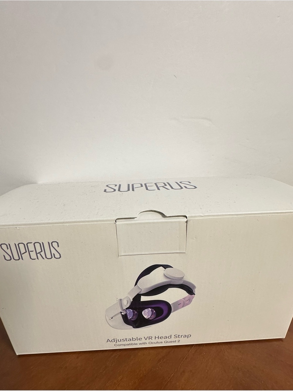 Adjustable VR Head Strap for Oculus Quest 2 in White and Purple